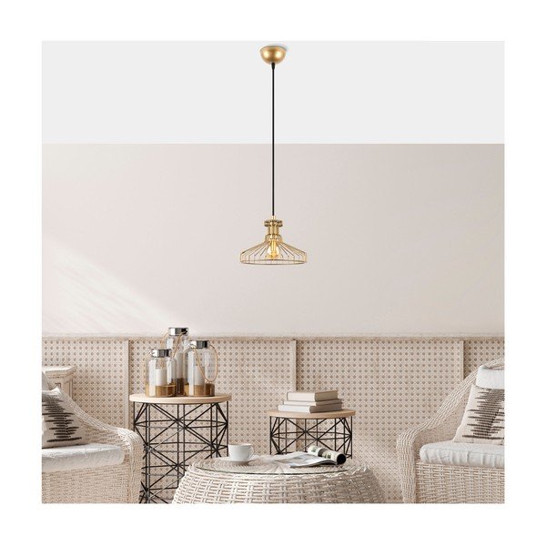 Závěsné svítidlo ve zlaté barvě s kovovým stínidlem ø 23 cm Events – Opviq lights-image-1