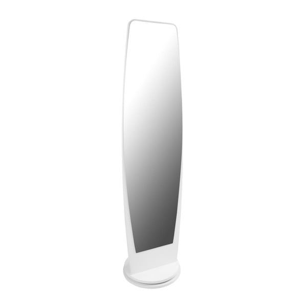 Bílé otočné zrcadlo s úložným prostorem Doko