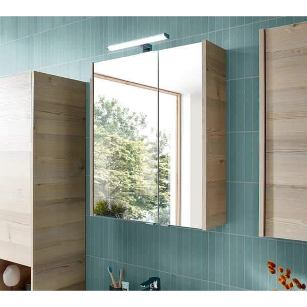 Závěsná koupelnová skříňka v dekoru borovice v přírodní barvě 70x35 cm Quickset 393 – Pelipal-image-1