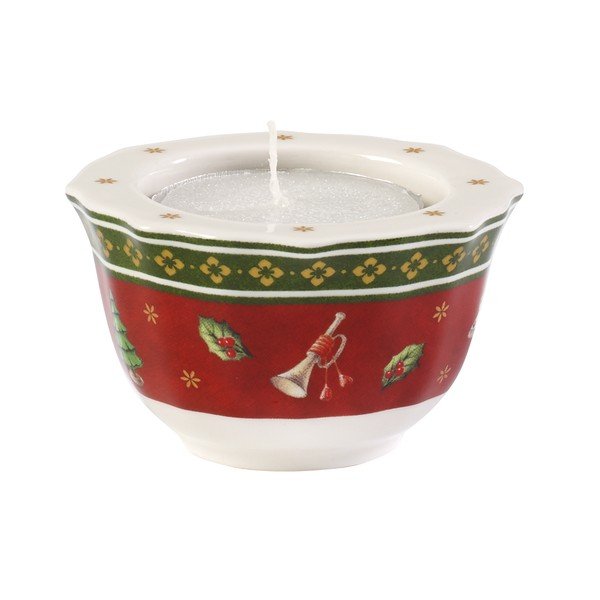 Červený porcelánový svícen Villeroy & Boch