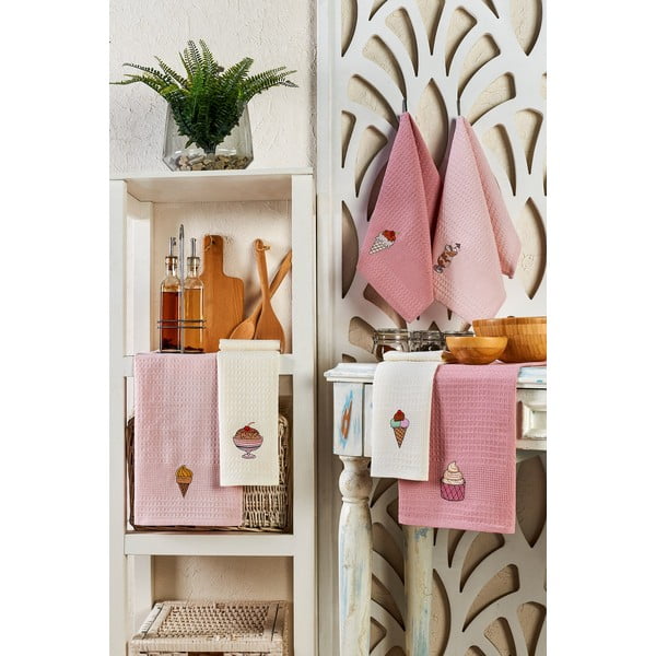 Bavlněné utěrky v sadě 6 ks 40x60 cm Ice Cream – Foutastic