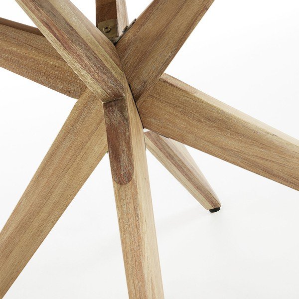 Jídelní stůl se světle šedou deskou Kave Home Glow, Ø 120 cm-image-2