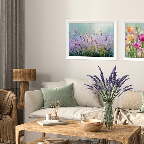 Tištěný obraz s rámem 75x56 cm Lavender – Styler-image-1