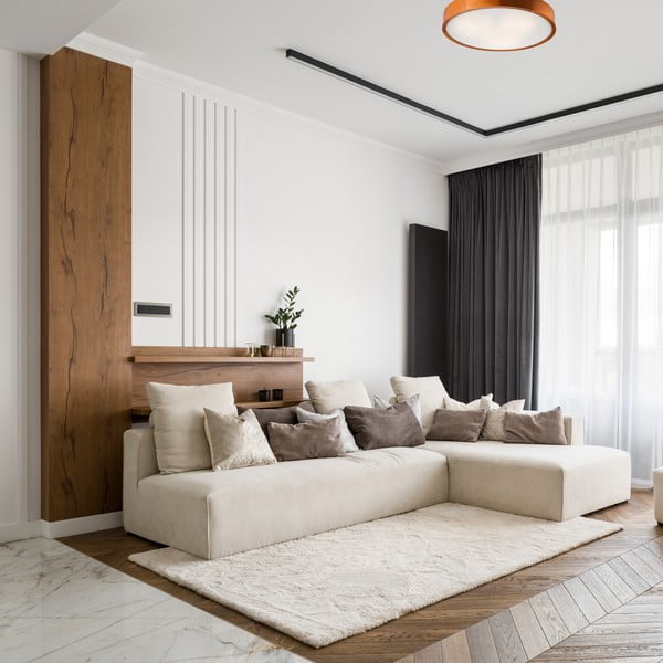 Koňakově hnědé stropní svítidlo se skleněným stínidlem ø 47 cm Eveline – LAMKUR-image-2