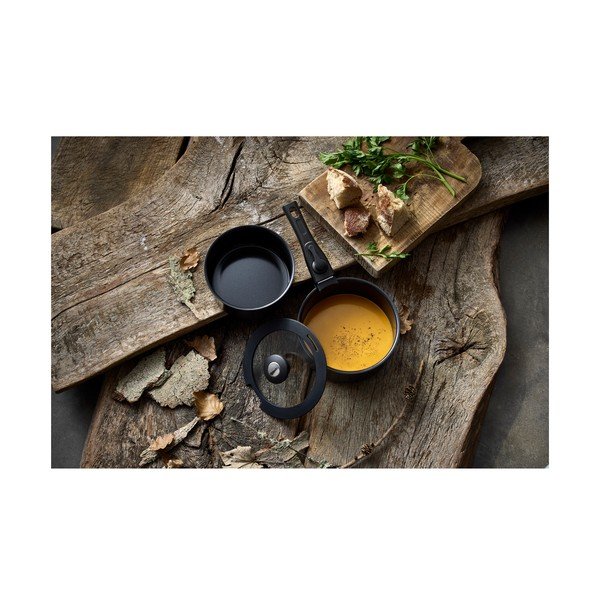 Hliníková sada rendlíků  s nepřilnavým povrchem s odnímatelnou rukojetí a pokličkou 2 ks  2,4 l – Holm-image-1