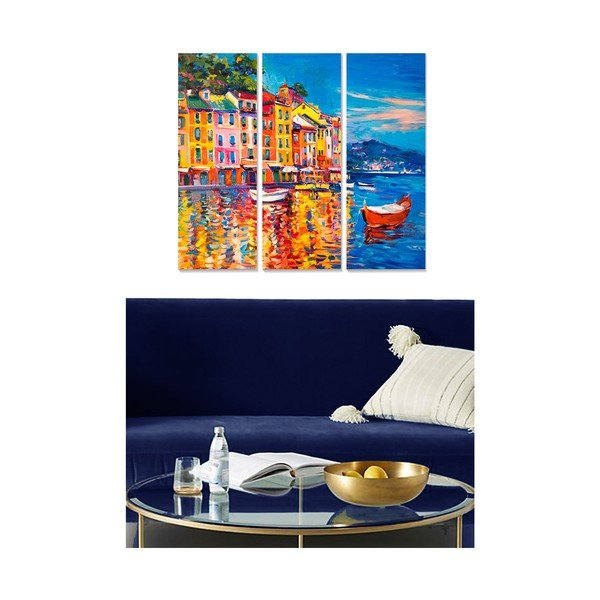 Obrazy v sadě 3 ks 20x50 cm Italy – Wallity-image-1