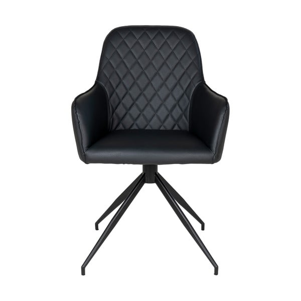 Černé čalouněné jídelní křeslo Harbo – House Nordic-image-2