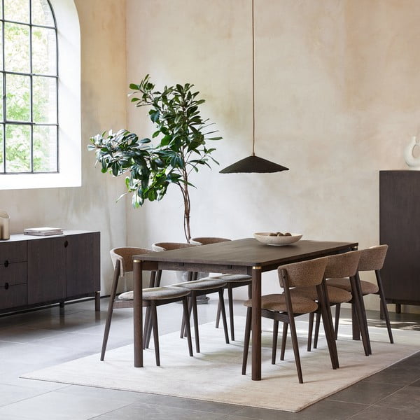 Hnědý rozkládací jídelní stůl 95x180 cm Arun – Unique Furniture-image-1