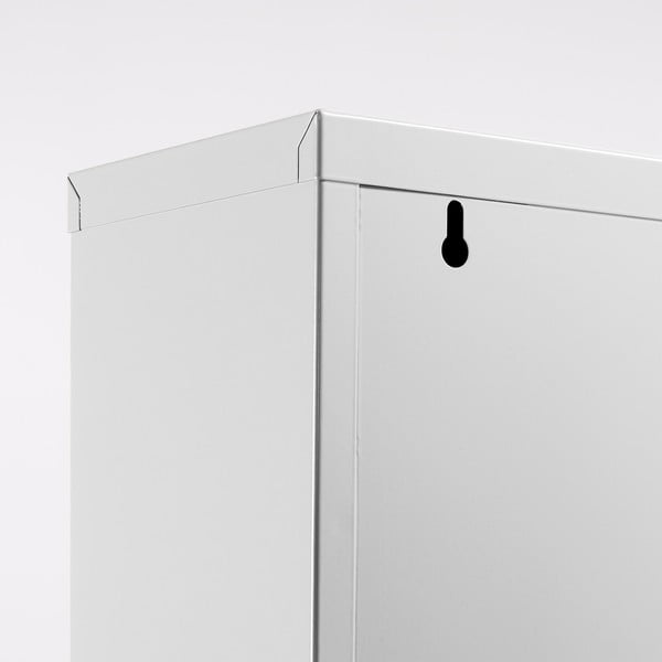 Bílý kovový výklopný botník 50x136x15 cm Ode – Kave Home-image-1