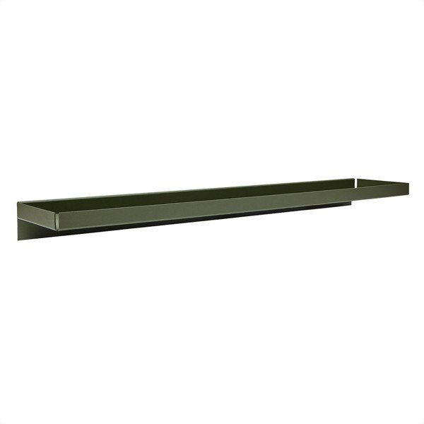 Tmavě zelená kovová police 80 cm Bakku – OYOY Living Design