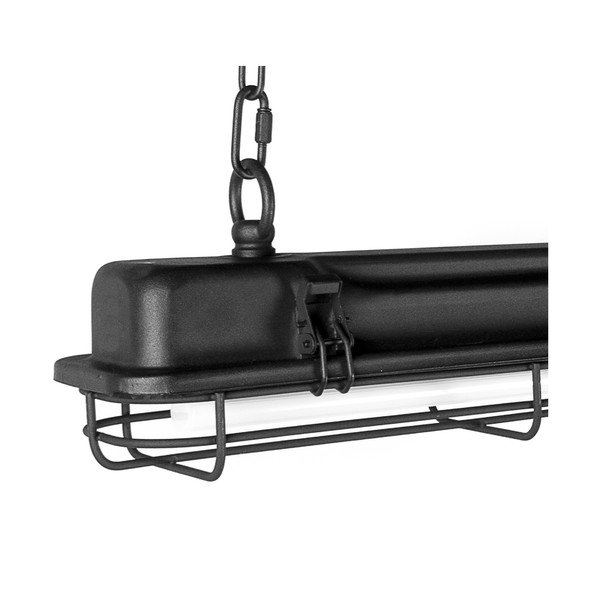 Černé závěsné svítidlo s kovovým stínítkem 125x11 cm Hangar - Tomasucci-image-1