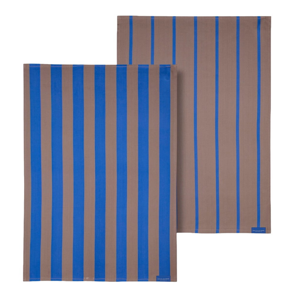 Bavlněné utěrky v sadě 2 ks 50x70 cm Stripes – Mette Ditmer Denmark
