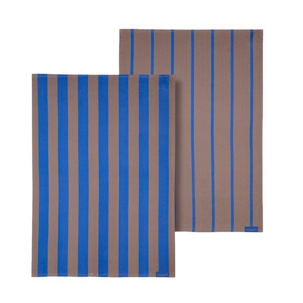 Bavlněné utěrky v sadě 2 ks 50x70 cm Stripes – Mette Ditmer Denmark