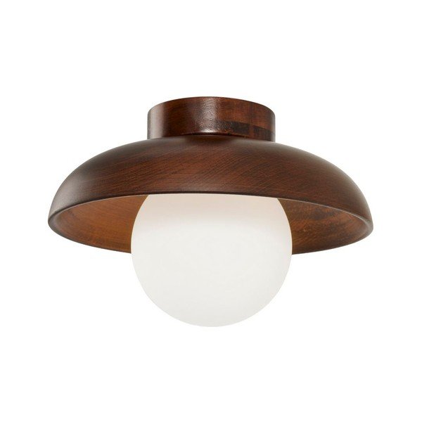 Hnědé stropní svítidlo se skleněným stínidlem ø 24 cm Elsa – Opviq lights