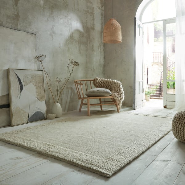 Béžový vlněný koberec 170x120 cm Rue - Flair Rugs-image-1
