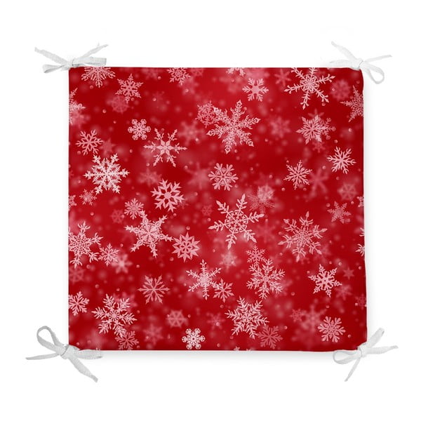 Vánoční podsedák s příměsí bavlny Minimalist Cushion Covers Blizzard, 42 x 42 cm
