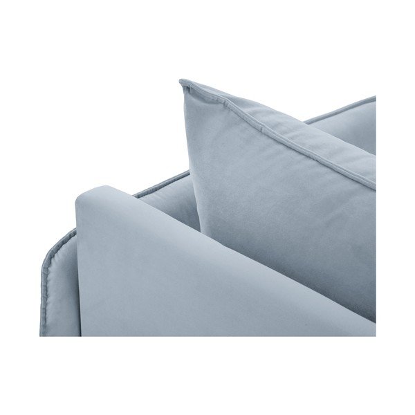 Světle modrá sametová lenoška (pravý roh) Vienna – Cosmopolitan Design-image-1