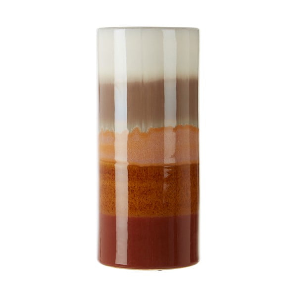 Béžovo-hnědá váza z kameniny Premier Housewares Sorrell, výška 30 cm