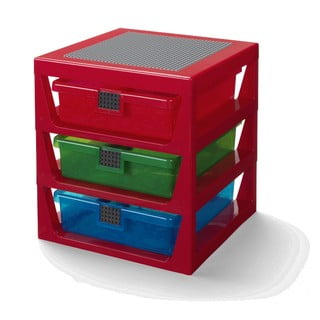 Červený organizér se 3 zásuvkami LEGO® Storage