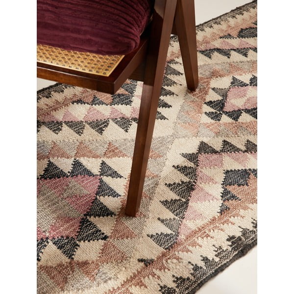 Šedý ručně tkaný jutový běhoun 80x200 cm Roya Parsa – Elle Decoration-image-2