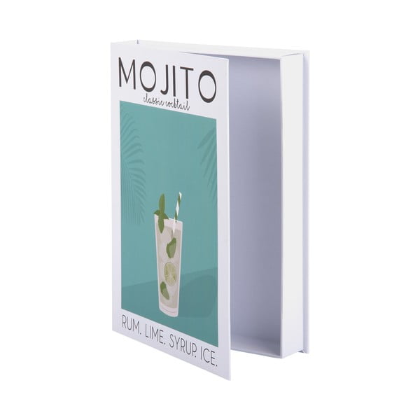 Bílo-zelený dekorativní papírový úložný box 18x4x25 cm Mojito – PT LIVING