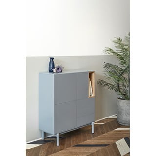 Modro-šedá vysoká komoda 100x120 cm Corvo – Teulat