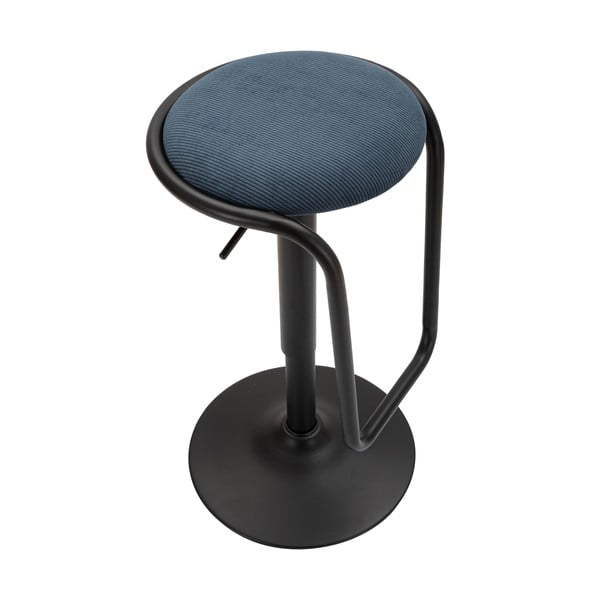 Čalouněná barová stolička s nastavitelnou výškou v petrolejové barvě/černá (výška sedáku 61 cm) Destiny – Mauro Ferretti-image-4