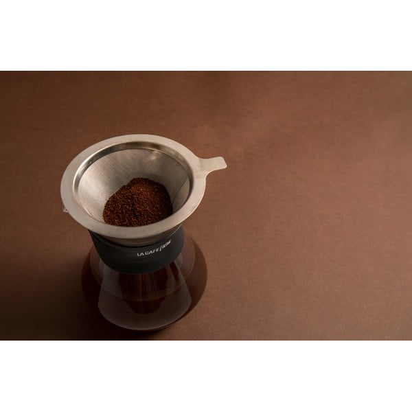 Překapávač na kávu z borosilikátového skla s filtrem z nerezové oceli 0.4 l La Cafetiere - Kitchen Craft-image-2