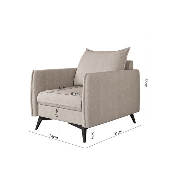 Béžové křeslo Juli Bis – Ropez-image-3