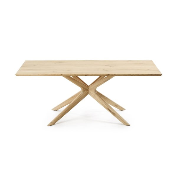 Jídelní stůl s deskou v dubovém dekoru 100x200 cm Armande – Kave Home