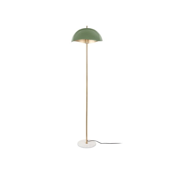 Stojací lampa s kovovým stínidlem v zelené a zlaté barvě (výška 154 cm) Waved – Leitmotiv