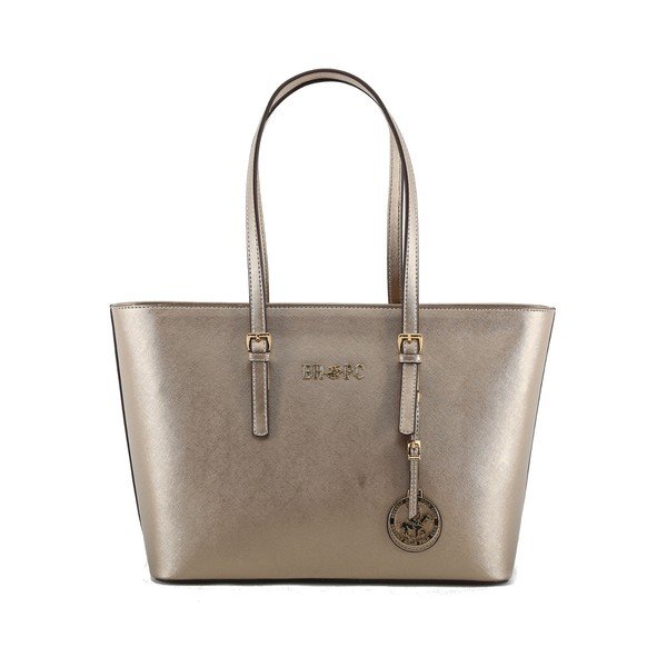 Krémová kabelka se zlatými odlesky Beverly Hills Polo Club Anne