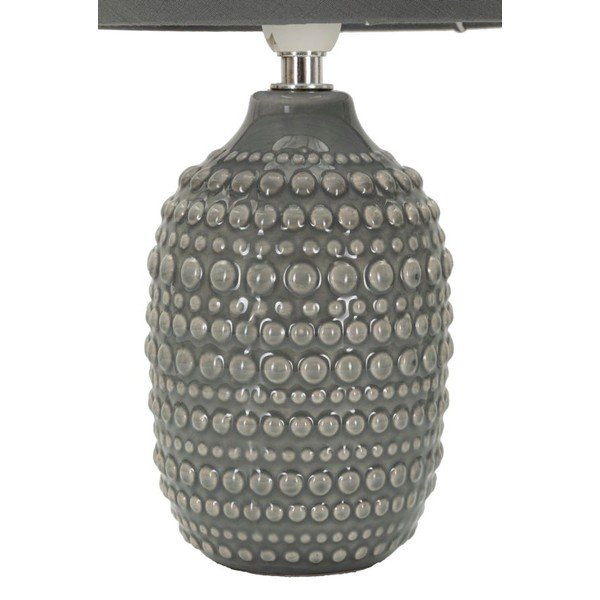Šedá keramická stolní lampa s textilním stínidlem (výška 30,5 cm) Points – Mauro Ferretti-image-2