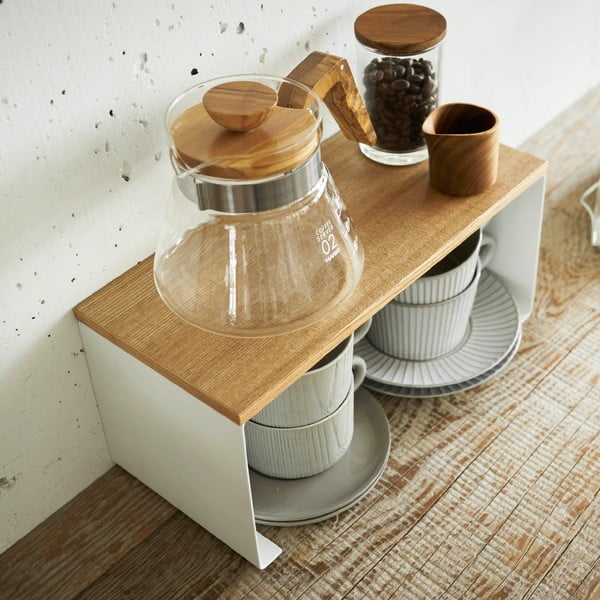 Bílá/v přírodní barvě kovová přídavná polička 30,5x14 cm Tosca – YAMAZAKI-image-3