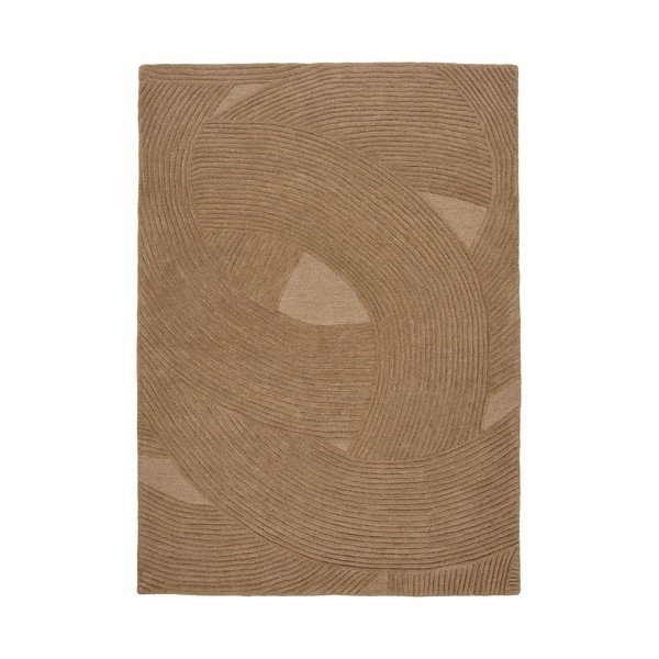 Ručně tkaný vlněný koberec v tmavě přírodní barvě 160x230 cm Pune – House Nordic
