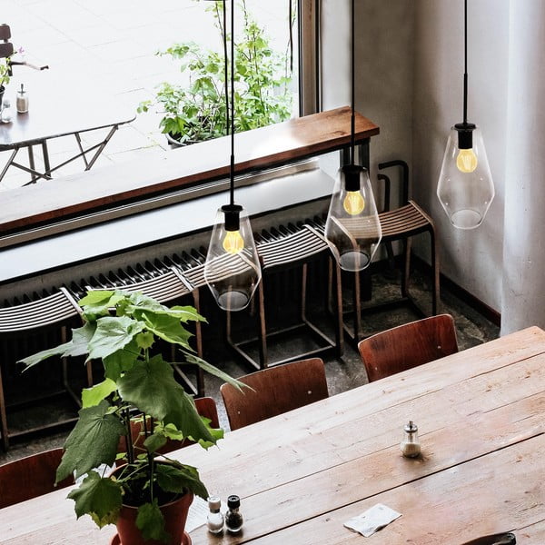 Černé závěsné svítidlo SULION Lily, výška 120 cm-image-1