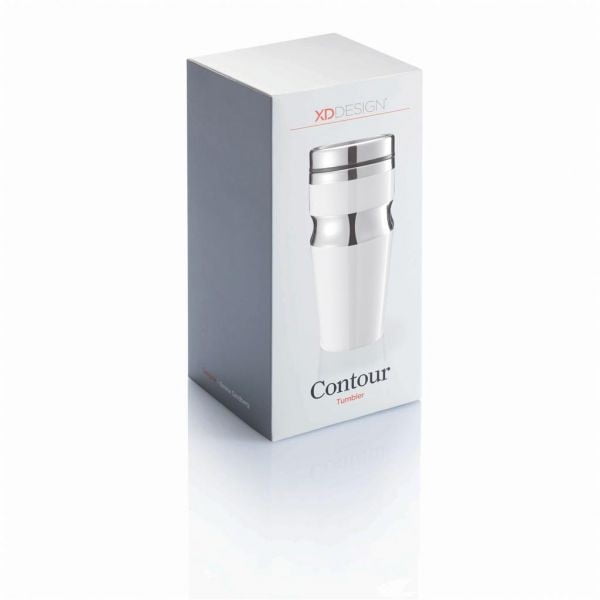 Bílý termohrnek XD Design Contour, 350 ml-image-2