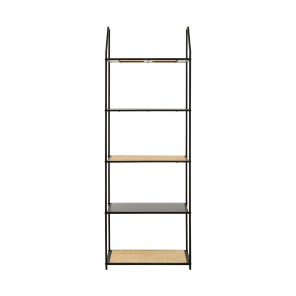 Černý/v přírodní barvě kovový regál 61x179x34 cm Depok – Premier Housewares-image-4