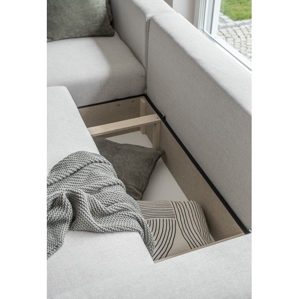 Krémová rozkládací rohová pohovka (variabilní) Homely Tommy – Miuform-image-2