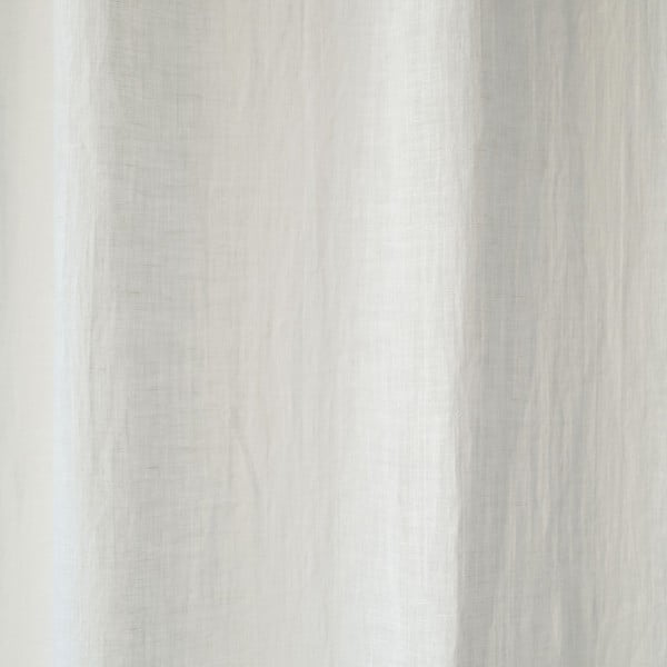 Bílý lněný lehký závěs s tunýlkem Linen Tales Daytime, 250 x 130 cm-image-2