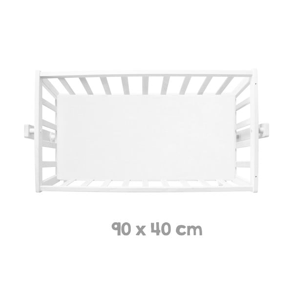 Bílá kolébka na kolečkách 40x90 cm – Roba-image-3