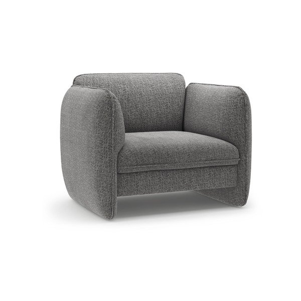 Tmavě šedé žinylkové křeslo Georgia – Micadoni 