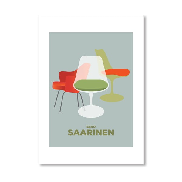 Autorský plakát Saarinen chairs