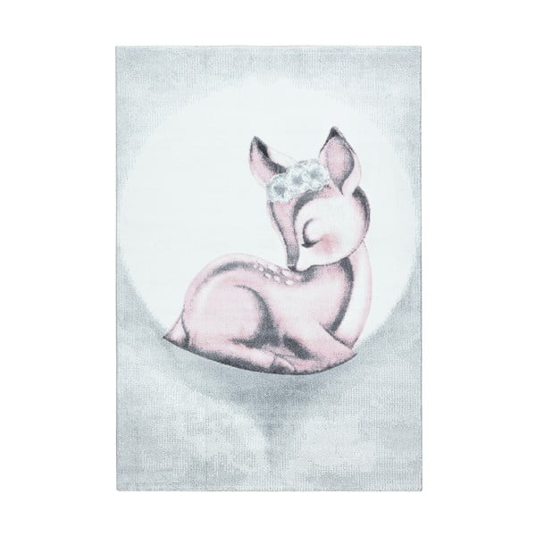 Světle růžovo-světle šedý dětský koberec 120x170 cm Bambi – Ayyildiz Carpets