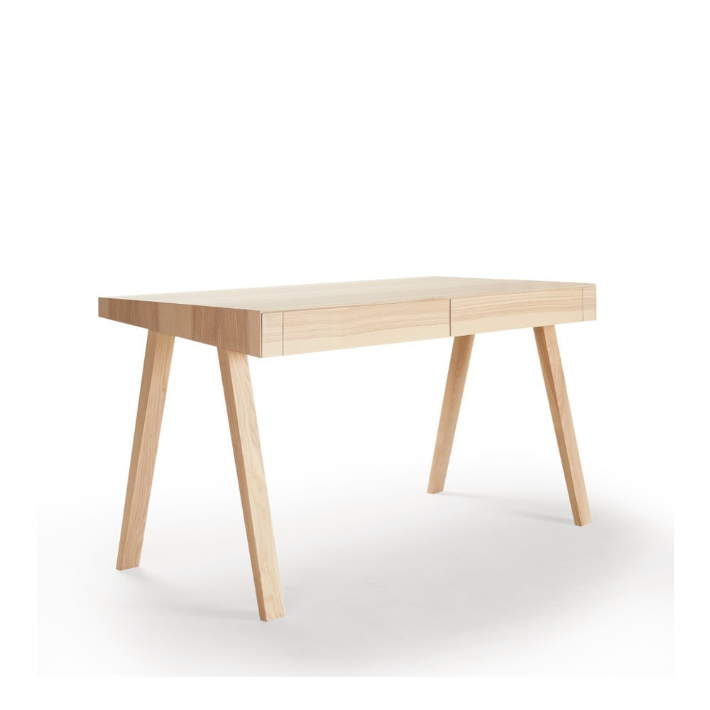 Psací stůl z jasanového dřeva EMKO 4.9, 140 x 70 cm