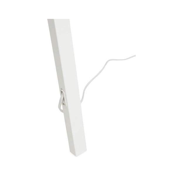 Stojací lampa s bílou konstrukcí a šedým stínítkem Kokoon Trivet-image-3