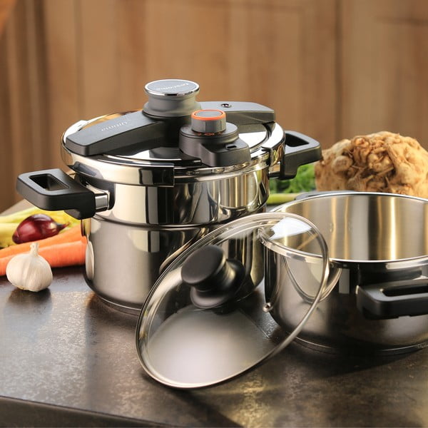 Tlakové nerezové hrnce v sadě 4 ks s pokličkou Ultima duo – Tescoma-image-1