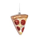 Skleněná ručně vyrobená vánoční ozdoba 10 cm Pizza Slice – Sass & Belle