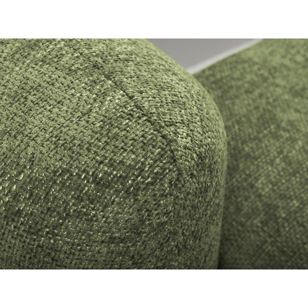 Zelená žinylková rozkládací/s úložným prostorem rohová pohovka (pravý roh/s lenoškou) Mele – Makamii-image-4