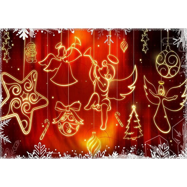 Koberec Vitaus Christmas Period Hanging Shapes, 50 x 80 cm
